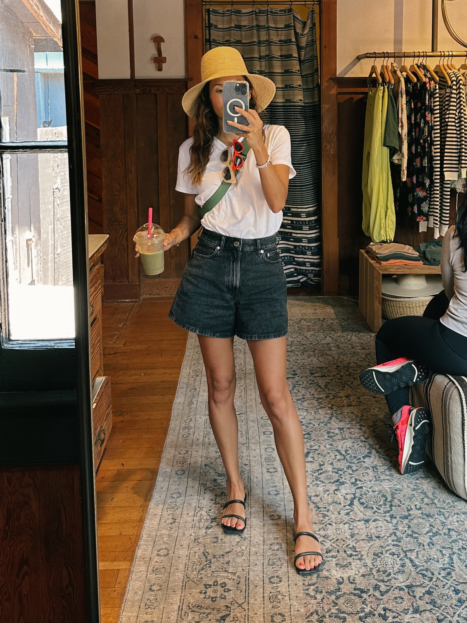 everlane outfit - easy summer basics: jean shorts and white tee 

#LTKSummerSales #LTKSeasonal