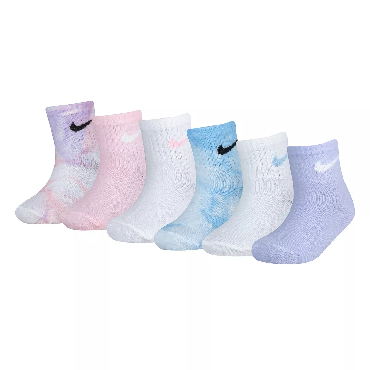 Baby / Toddler Girl Nike 6 Pack Tie Dyed Ankle Socks | Kohl's