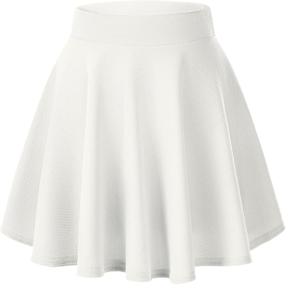 Urban CoCo Women's Basic Versatile Stretchy Flared Casual Mini Skater Skirt | Amazon (US)
