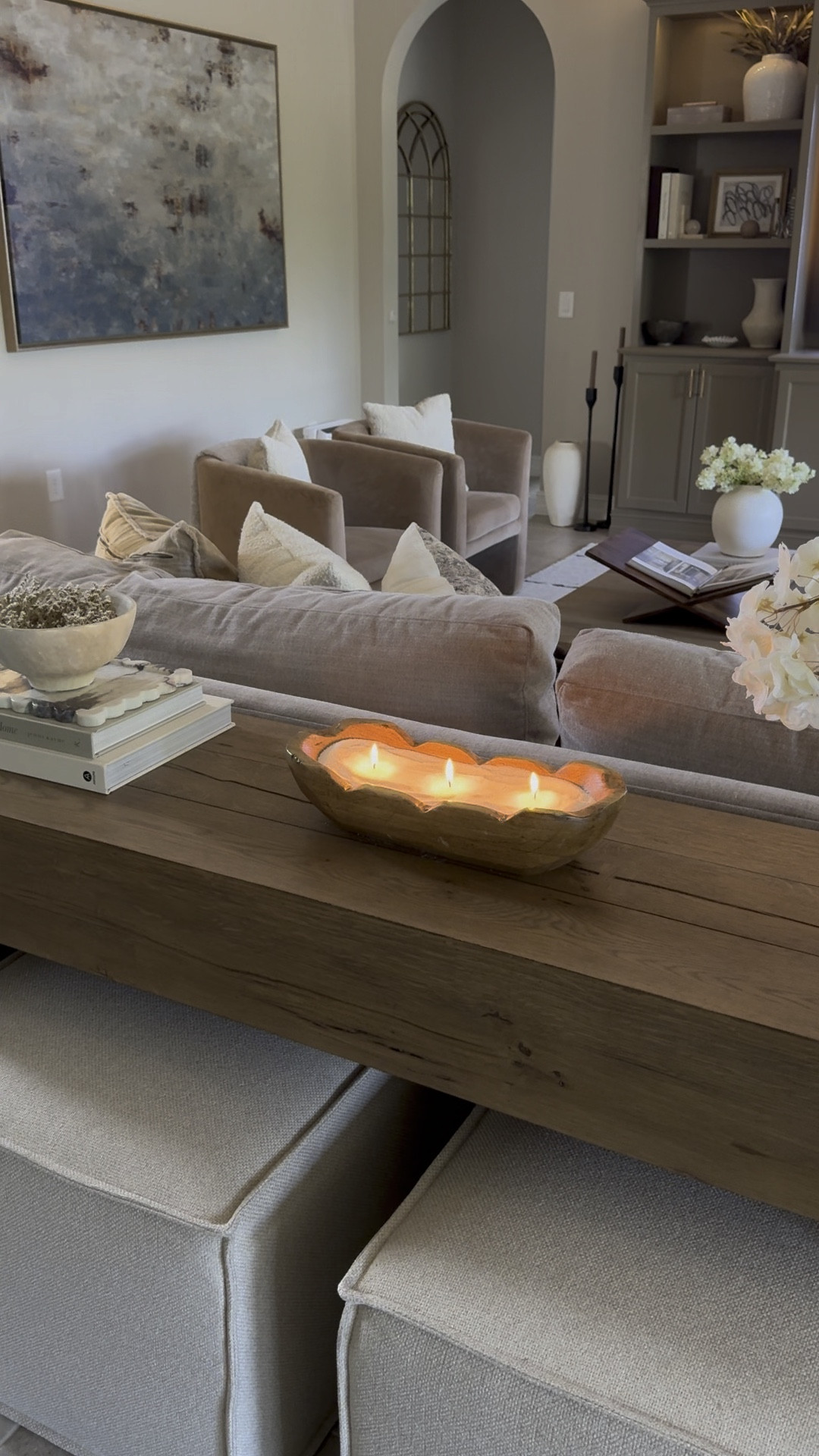 I found this budget Friendly dough bowl at Walmart. I love the scalloped edge. It was perfect for a candle! I found this really cool candle sand on Amazon and I love the way it turned out.

Candle sand, Walmart Home, Amazon Home, Dough bowl, budget Friendly decor, cherry blossom stems, console table, McGee and Co, Layla Grace

#LTKhome #LTKfindsunder50 #LTKVideo