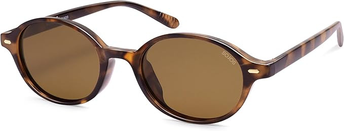 SOJOS Trendy Womens Mens Polarized Sunglasses, Small Oval Round Sunnies for Women Men, Chic Retro... | Amazon (US)