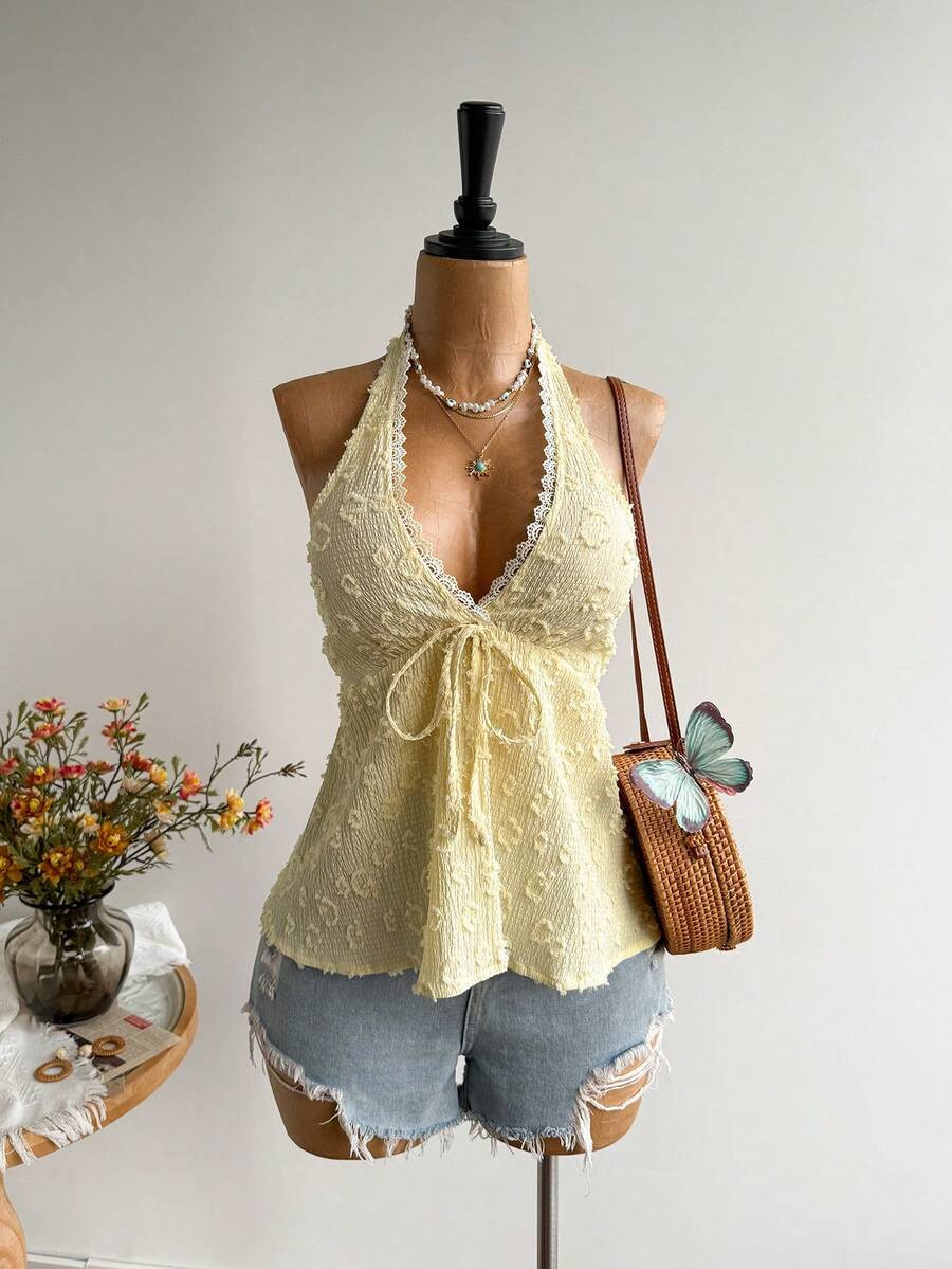 Rusttydustty Women's Backless Casual Vacation Bohemian Style Beach, Suitable For Valentine's Day,... | SHEIN
