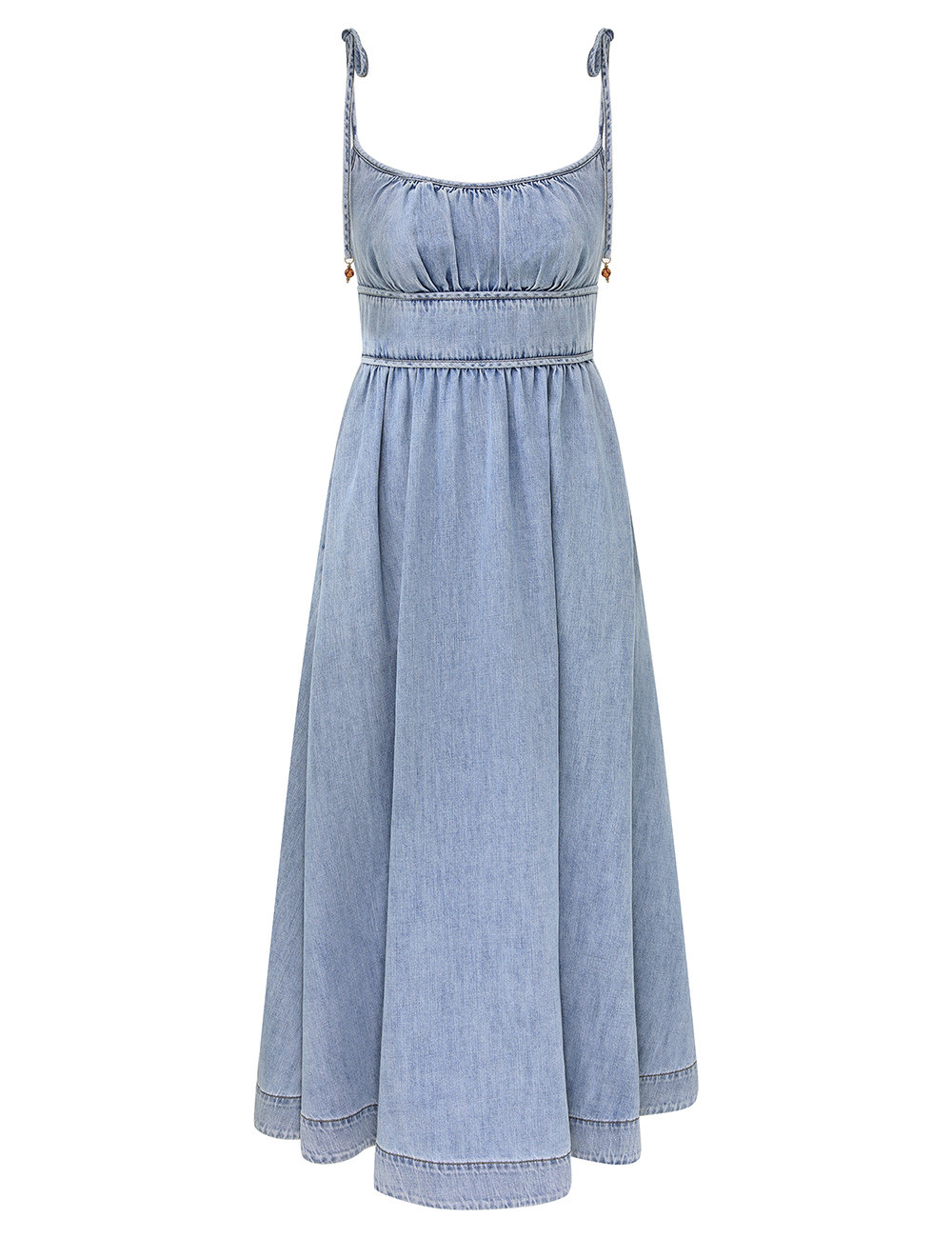 Wanderlust Denim Picnic Dress - Skylark | ZIMMERMANN (US, CA, EU, MENA)