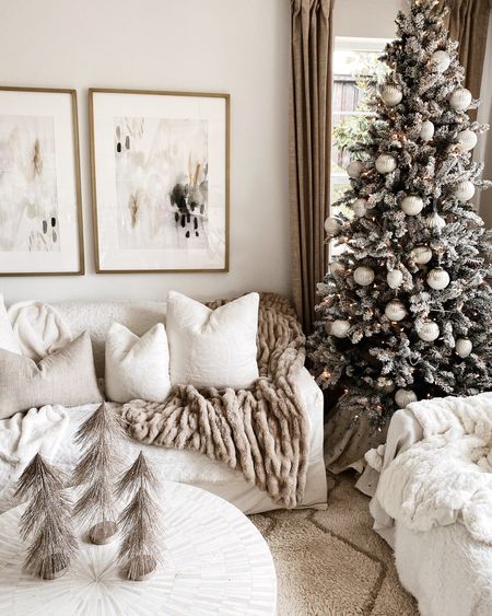 Living room style, home decor, Christmas decor, faux Christmas tree, StylinAylinHome 

#LTKunder100 #LTKhome #LTKSeasonal