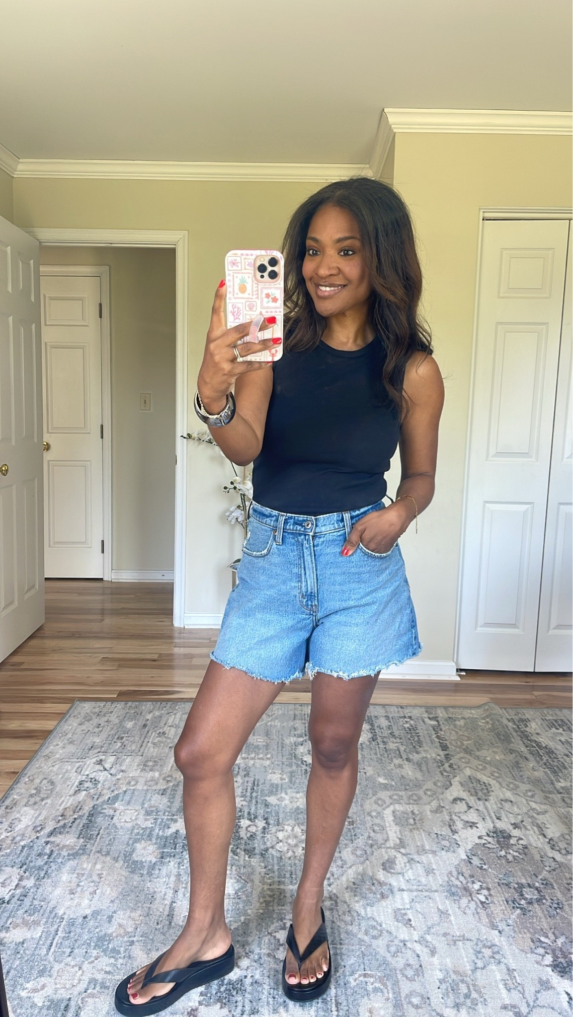 I sized up to a medium in the shell since I have a larger cup size. Love it. Wearing a size 27 in the curve love dad shorts

#LTKgrwm #LTKOver40