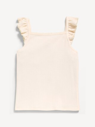 Ribbed Ruffle-Trim Cami for Toddler Girls | Old Navy (US)
