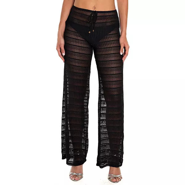 Women's Miken Sheer Crochet Swim Cover-Up Pants | Kohl's