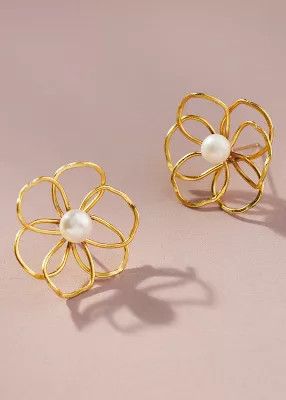 By Anthropologie Pearl Flower Earrings | Anthropologie (US)