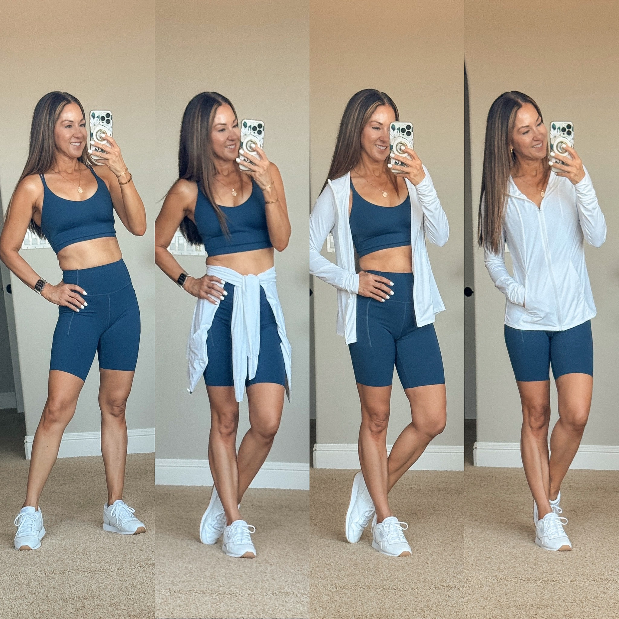 Activewear Outfit Inspo

I am wearing size XS-medium biker shorts, sports bra small-medium. Sneakers go up 1/2 size!

Activewear  activewear outfit  biker shorts  running shorts  gym outfit  workout style  sneakers  hoodie  EverydayHollyy

#LTKover40 #LTKstyletip #LTKfitness