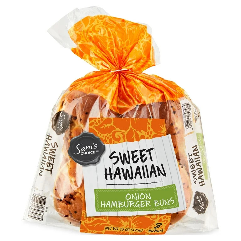 Sam's Choice Sweet Hawaiian Onion Hamburger Buns, 15 oz, 8 Count | Walmart (US)