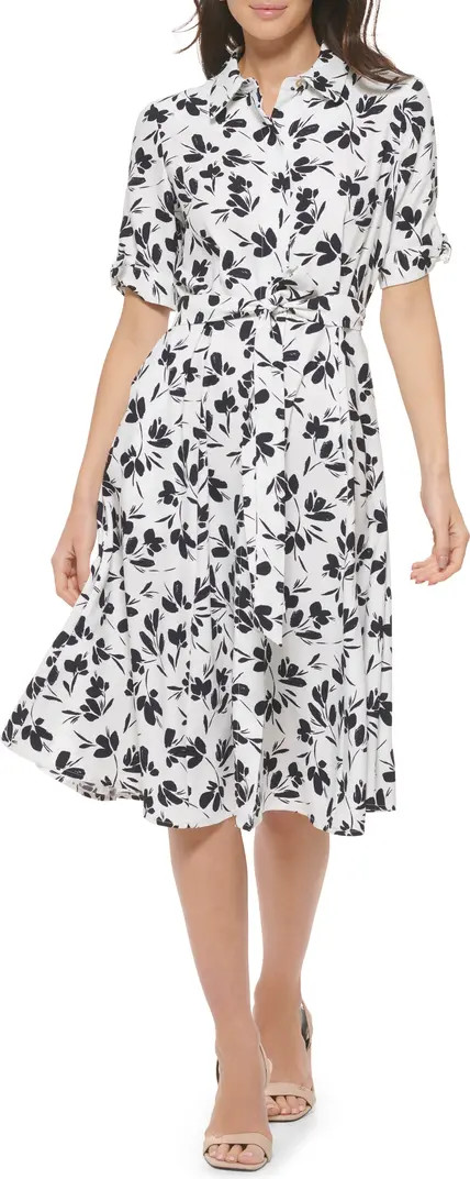 Bow Sleeve Tie Waist Shirtdress | Nordstrom Rack