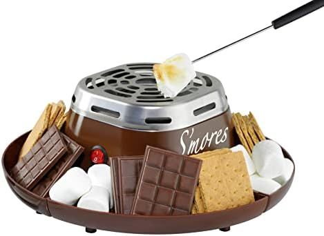 Nostalgia Indoor Electric Stainless Steel S'mores Maker with 4 Compartment Trays for Graham Crack... | Amazon (US)