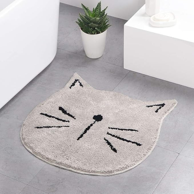 Cute Doormat for Kids - Microfiber Absorbent Bathroom Mats - Front Door Mat Carpet Floor Rug, Cat... | Amazon (US)