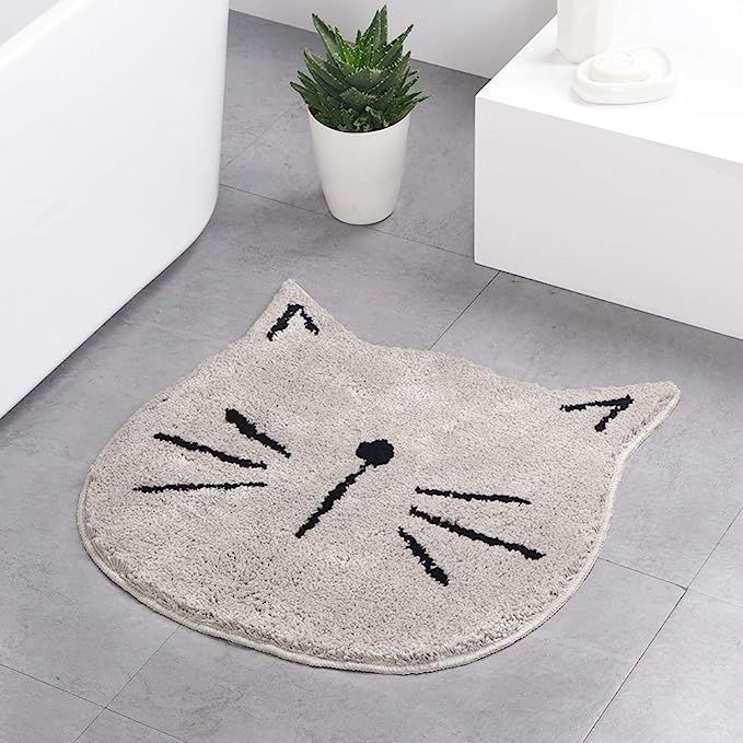 Cute Doormat for Kids - Microfiber Absorbent Bathroom Mats - Front Door Mat Carpet Floor Rug, Cat... | Amazon (US)