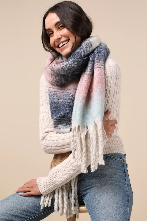 Snowy Escape Multi Striped Blanket Scarf | Lulus