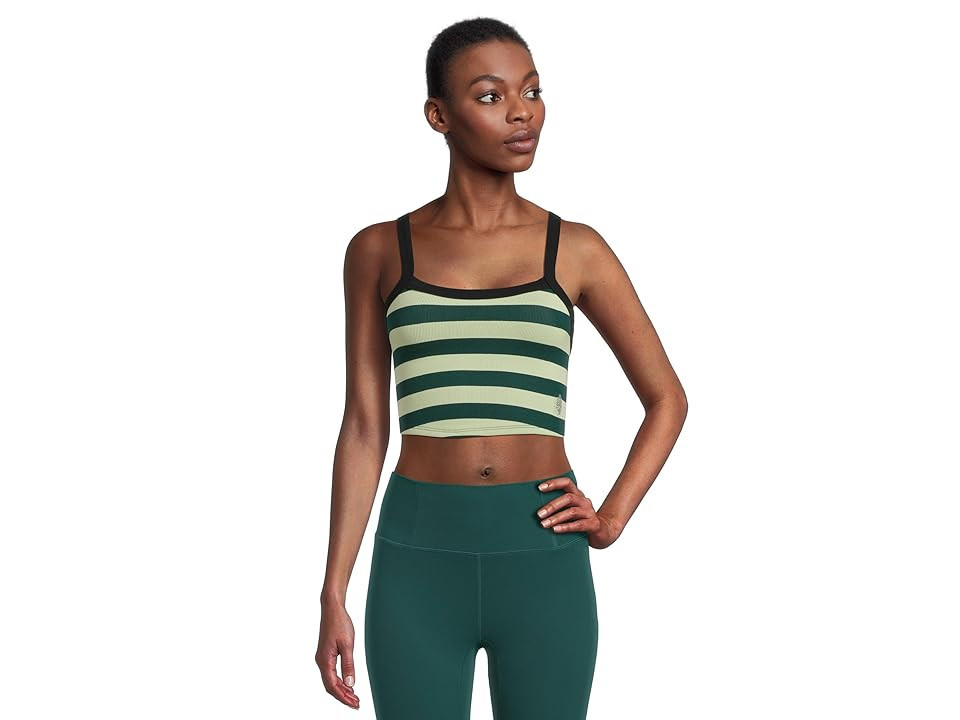 FP Movement All Clear Striped Cami Women's Clothing Evergreen Combo : XL (Women's 16), Elastane/Polyamide | Zappos