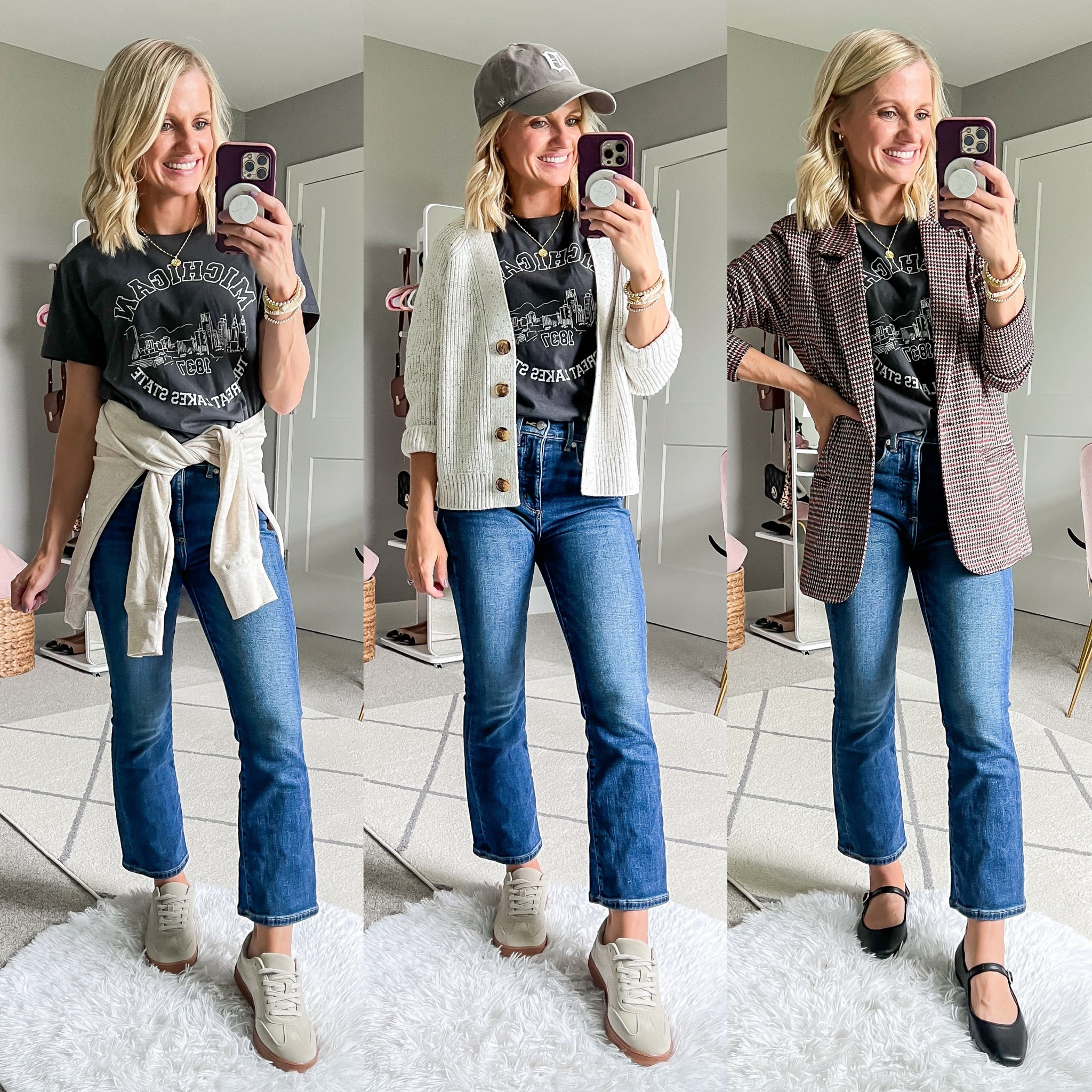 Mom-friendly fall capsule wardrobe outfits. For more details on post visit thriftywifehappylife.com

#LTKSeasonal #LTKFindsUnder100 #LTKStyleTip