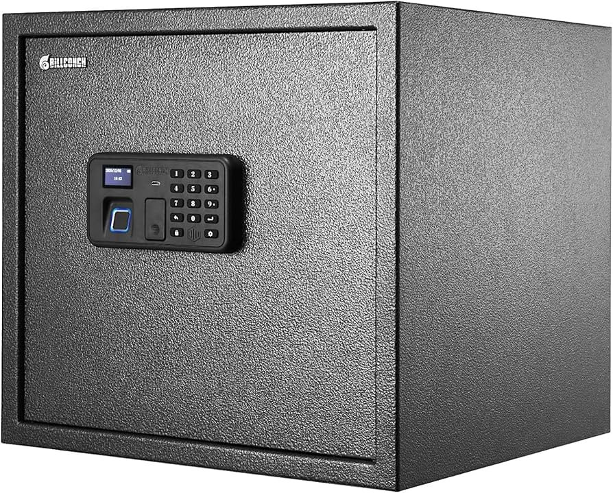 BILLCONCH Gun Safe with 6 Pistol Holders - Biometric, Key & App Unlock, Black Iron Safe with LCD ... | Amazon (US)