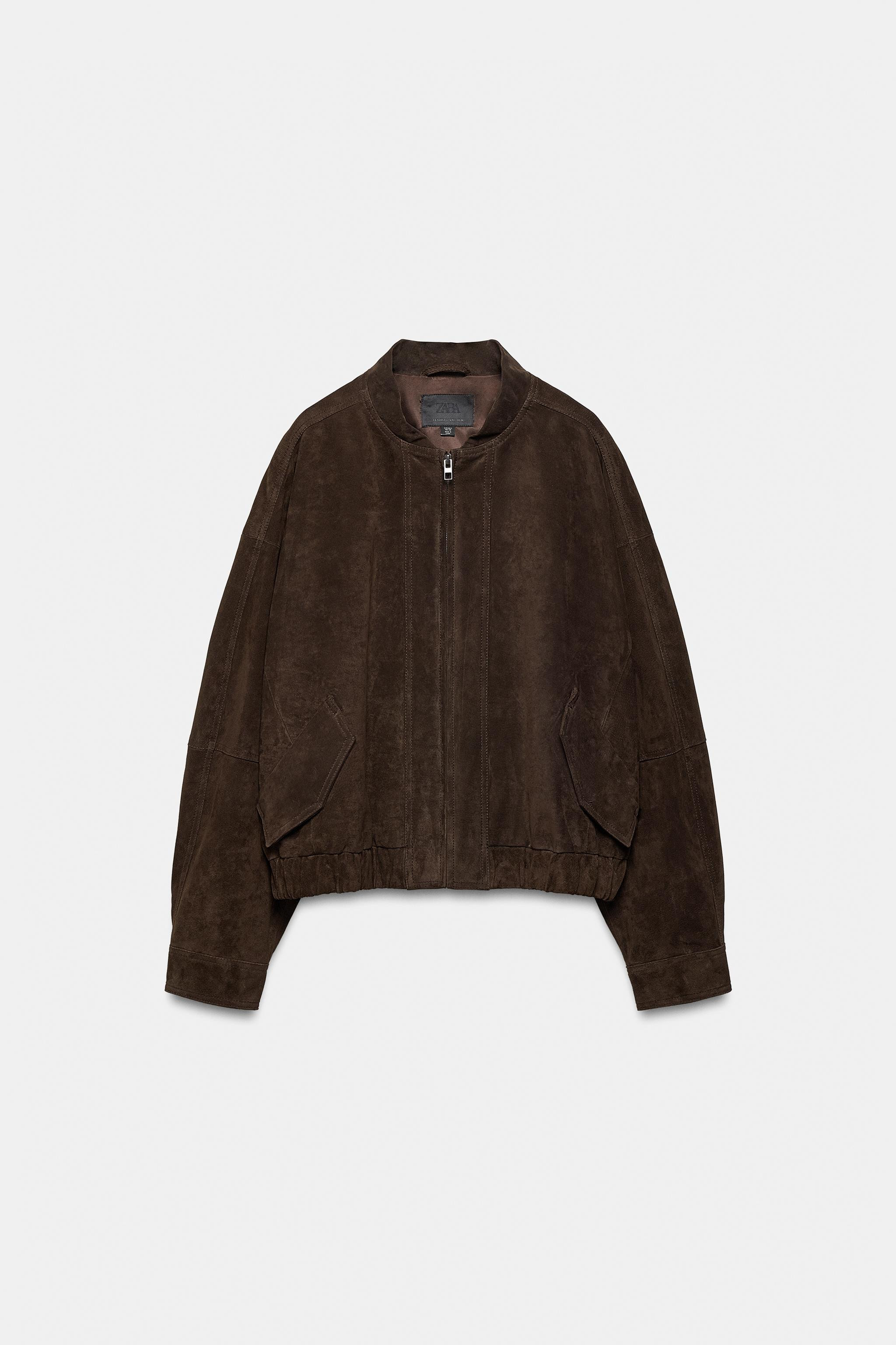 BOMBERJACKE AUS 100 % WILDLEDER | Zara DE