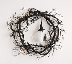 Lit Ghost Witch Wreath | Pottery Barn (US)