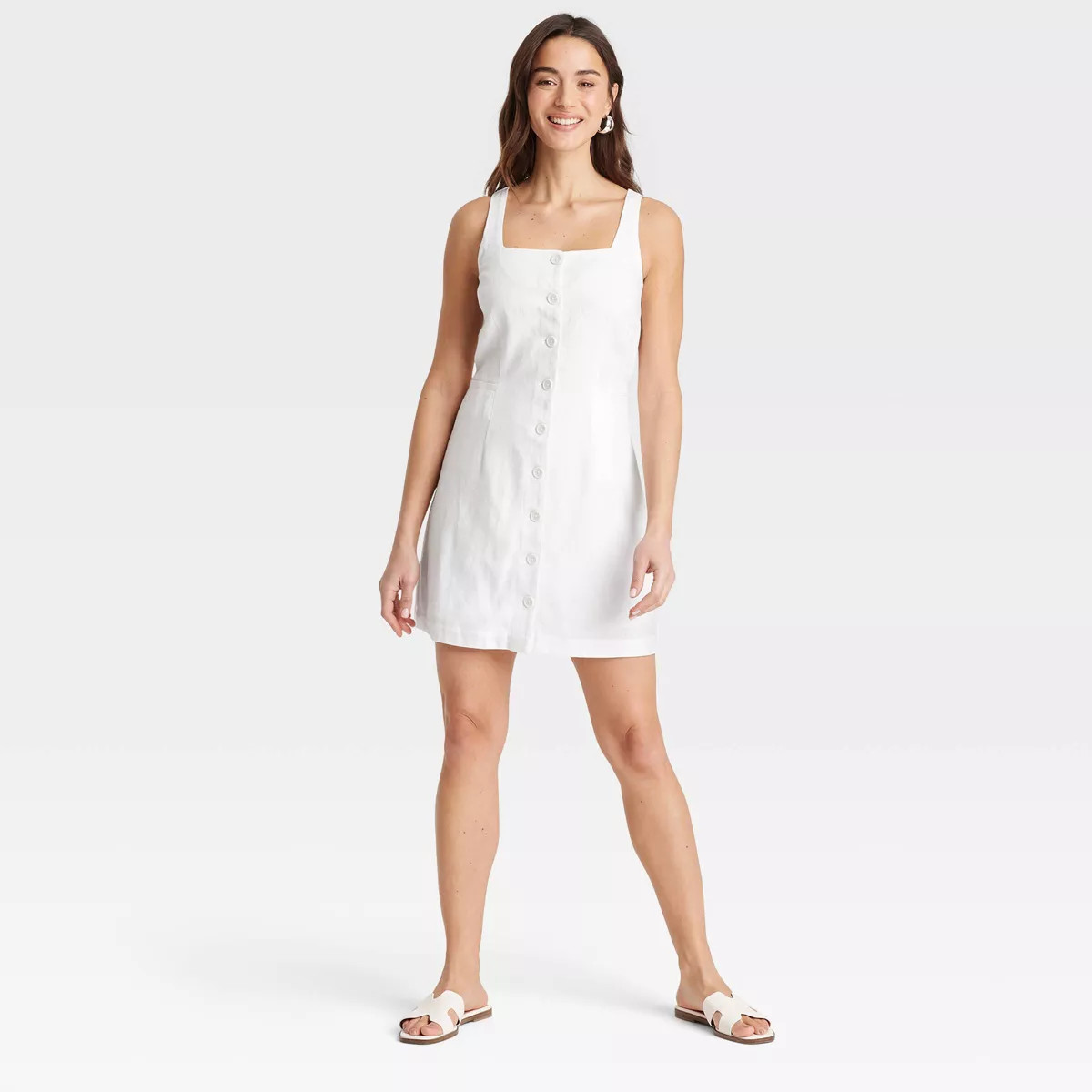 Women's Linen Mini Vest Dress - A New Day™ | Target