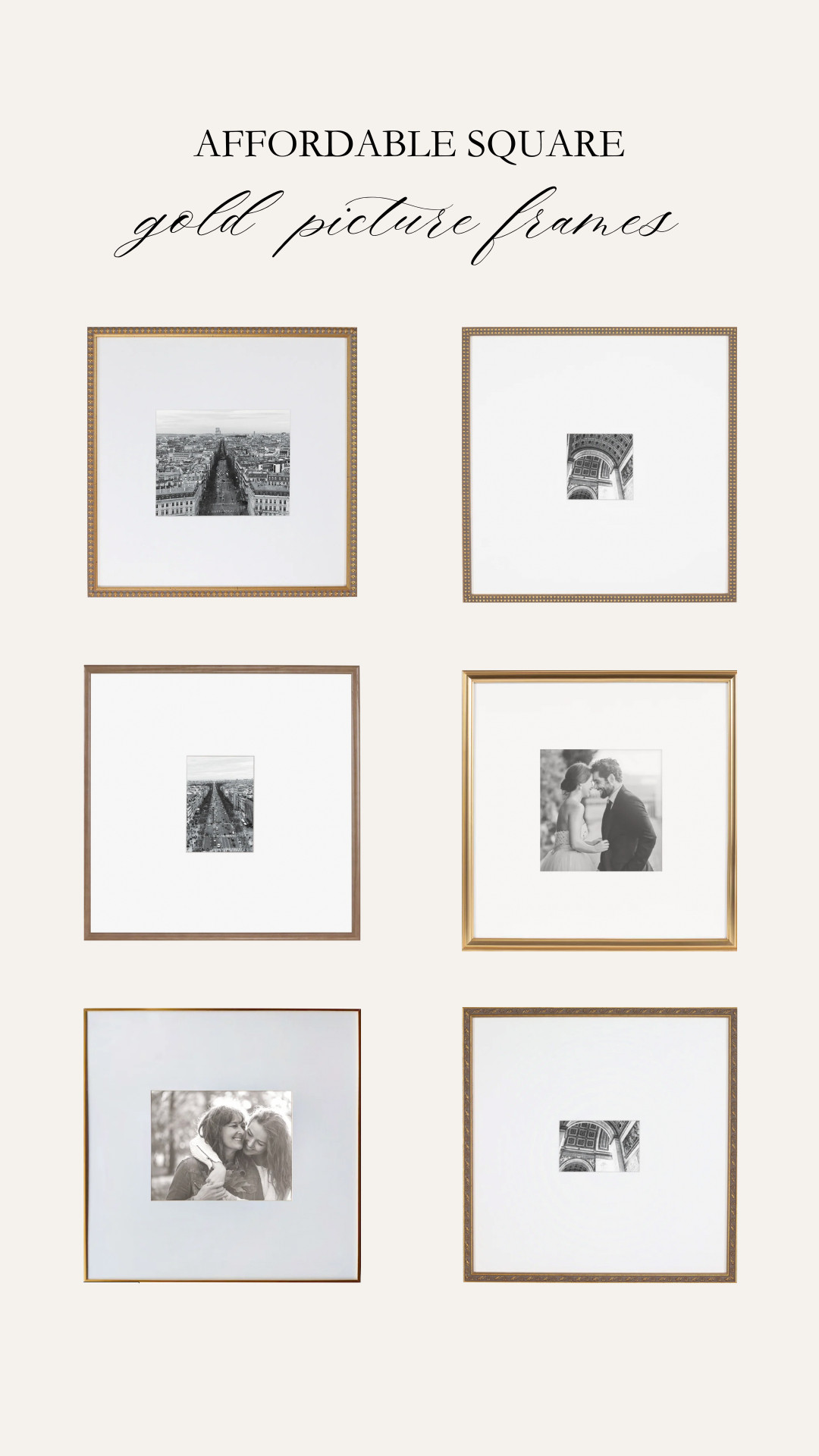 Affordable gold frames with different size photo / mat options  

 

#LTKHome