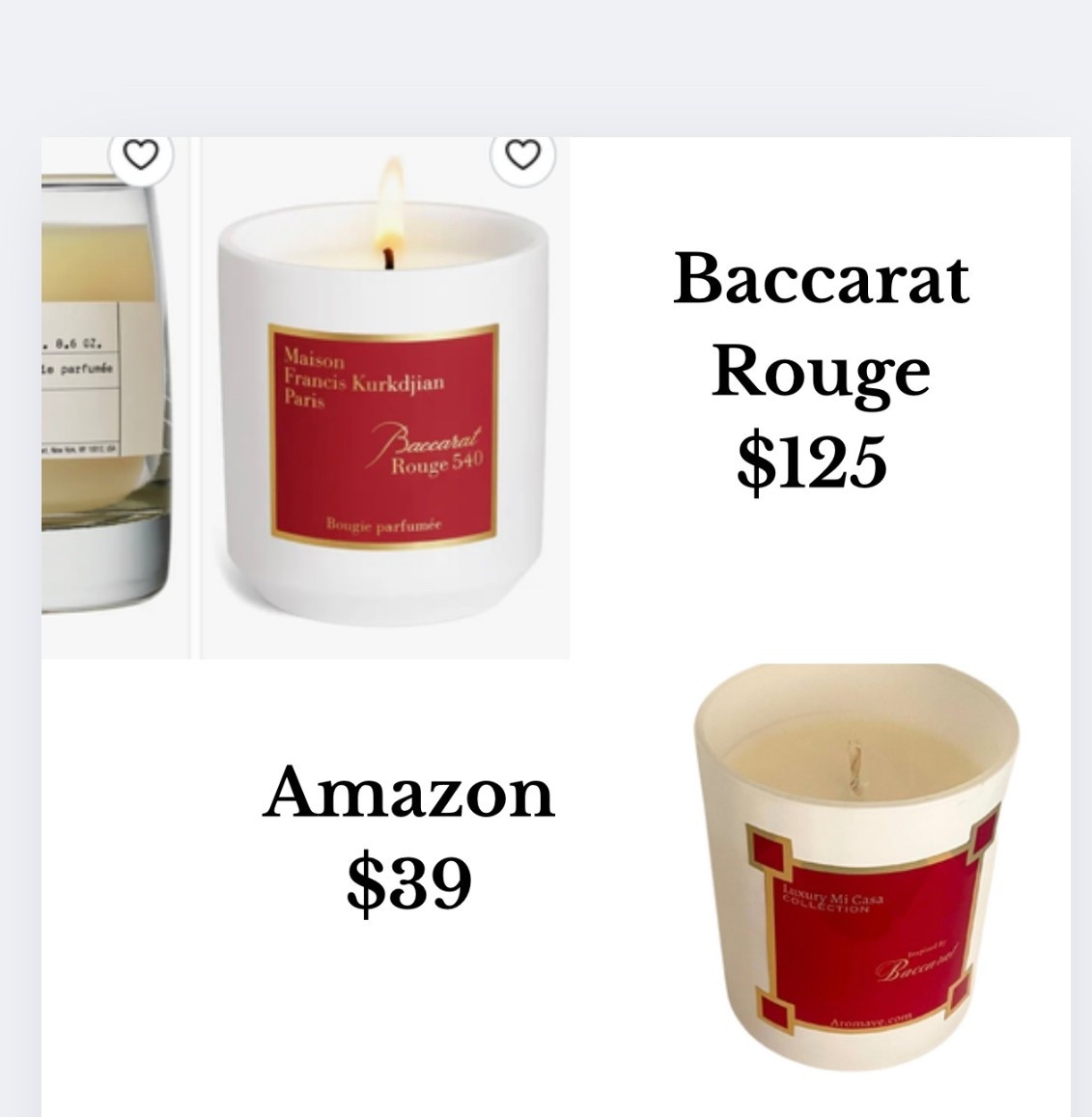 Amazon candle, baccarat rouge candle, designer inspired, looks for less, home decor

#LTKSaleAlert #LTKSeasonal #LTKHome