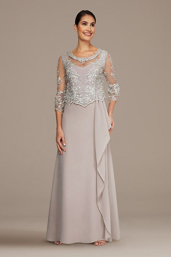 long gray mother of the bride dresses