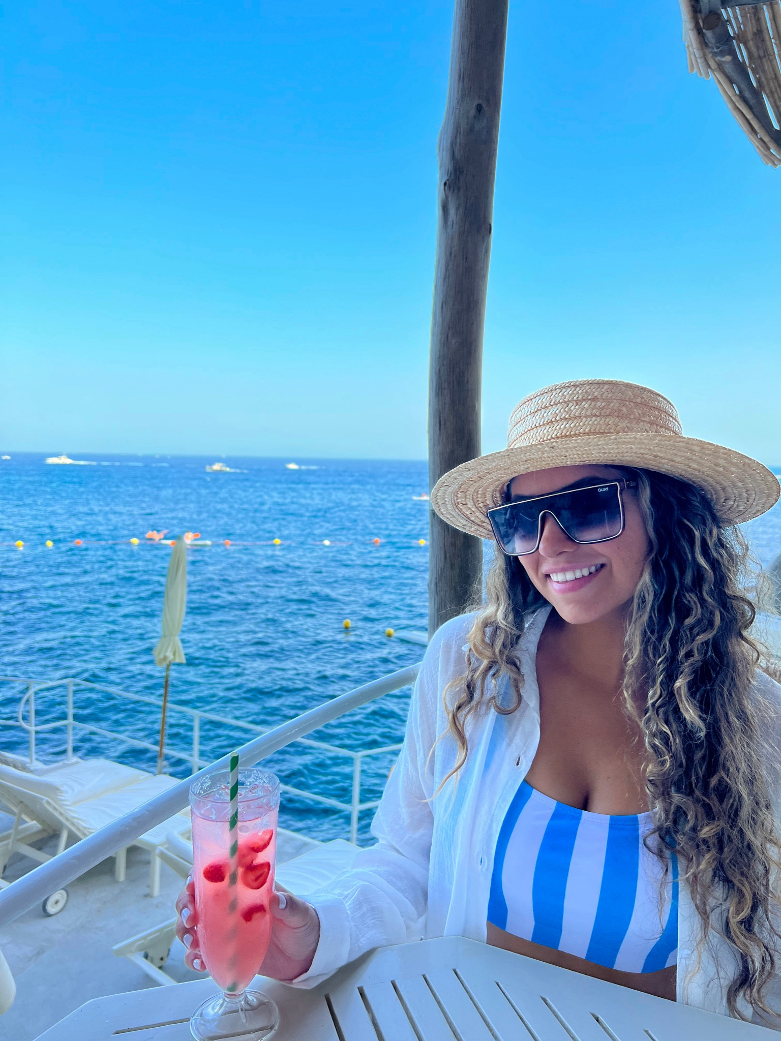 it’s giving amalfi coast 🤩 
nothing screams classic amalfi coast like a blue and white stripe bikini with a linen cover up 
#LTKVacation

#LTKStyleTip #LTKTravel #LTKSwim