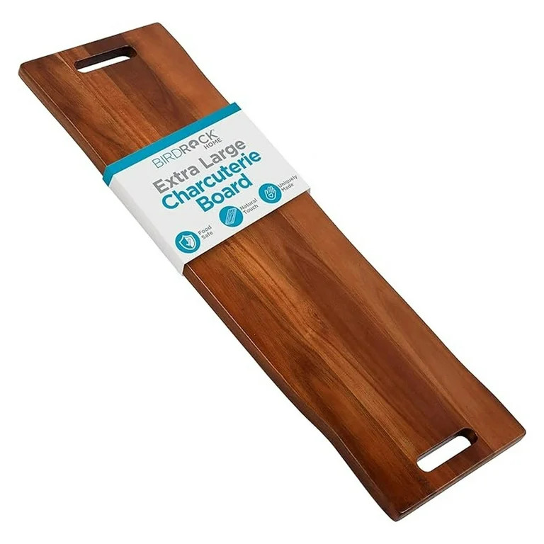 36" Wooden Charcuterie Board with Handles - Extra Long Serving Platter - Party Appetizers, Cheese... | Walmart (US)
