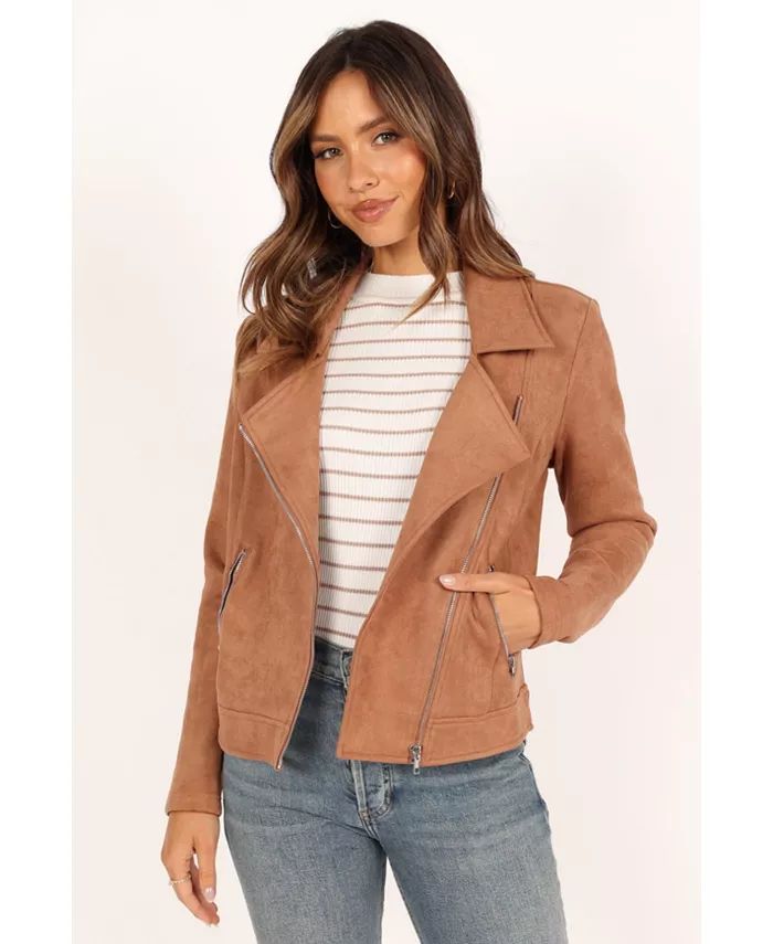 Petal and Pup Womens Spencer Faux Suede Moto Jacket - Macy's | Macy's