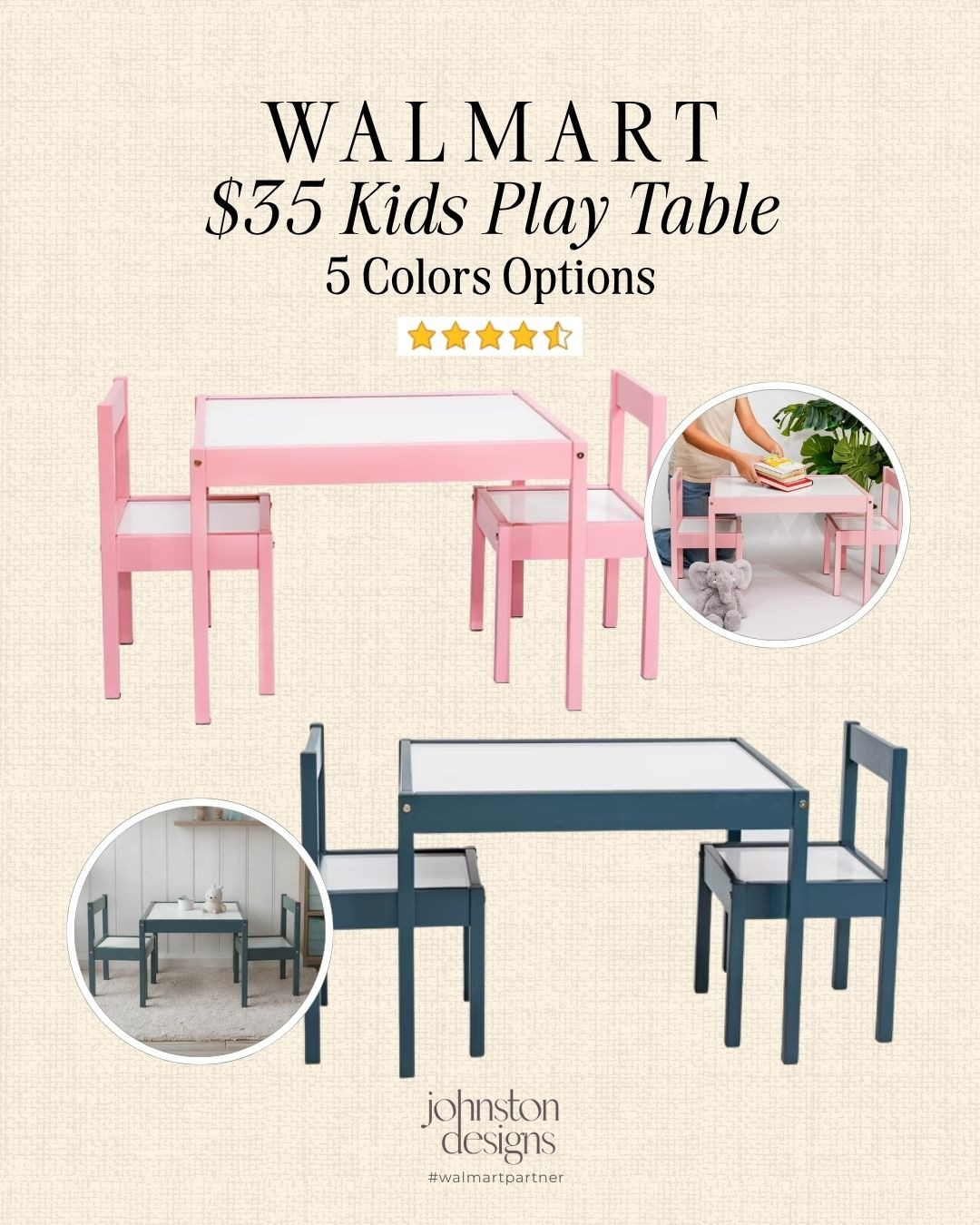 Walmart kids find 🧸 This $35 play table is such a cute & affordable find for a playroom, bedroom, homeschool corner or craft area. Love that it comes in 5 color options!

Walmart kids, Walmart finds, kids play table, toddler table, playroom furniture, kids furniture, kids table and chairs, playroom finds, affordable kids furniture, Walmart home, kids room, toddler room, craft table, homeschool corner, playroom decor, kids decor, pink playroom, blue playroom, budget friendly finds 

 #LTKmomlife #LTKHome #LTKKids