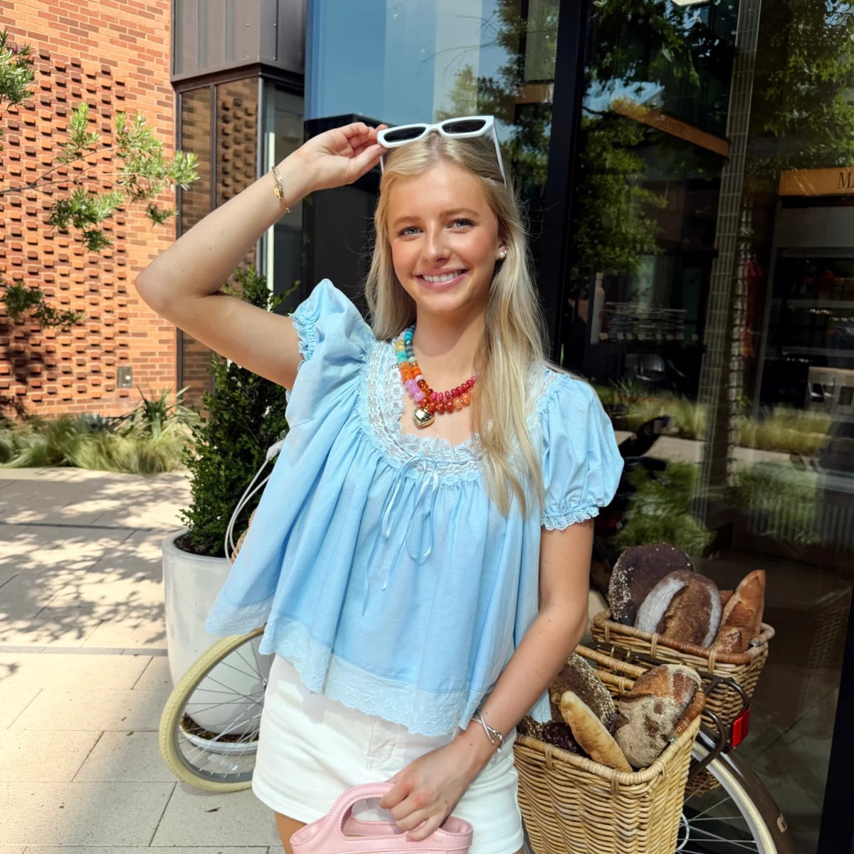 Southern Charm Top - Blue | The Impeccable Pig