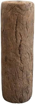 Creative Co-Op Tall Found Wood Pedestal/Plant Stand, Distressed Finish, Natural | Amazon (US)