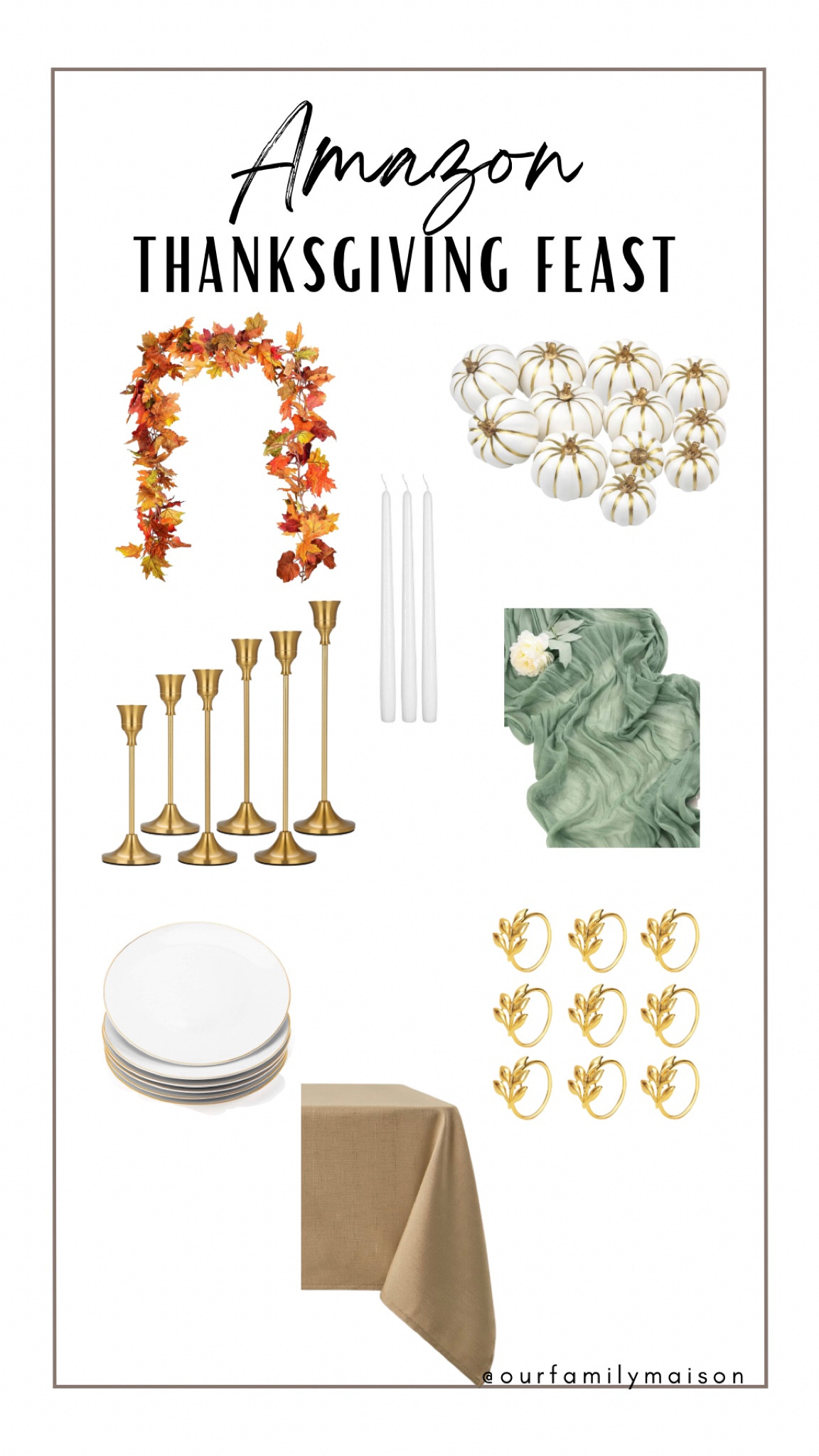 Gold and Sage Green Thanksgiving Tablescape 

#LTKHoliday #LTKparties #LTKSeasonal