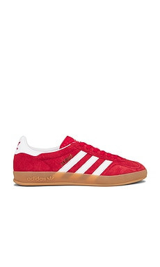 adidas Originals Gazelle Indoor in Better Scarlet, Ftwr White, & Gum 2 from Revolve.com | Revolve Clothing (Global)