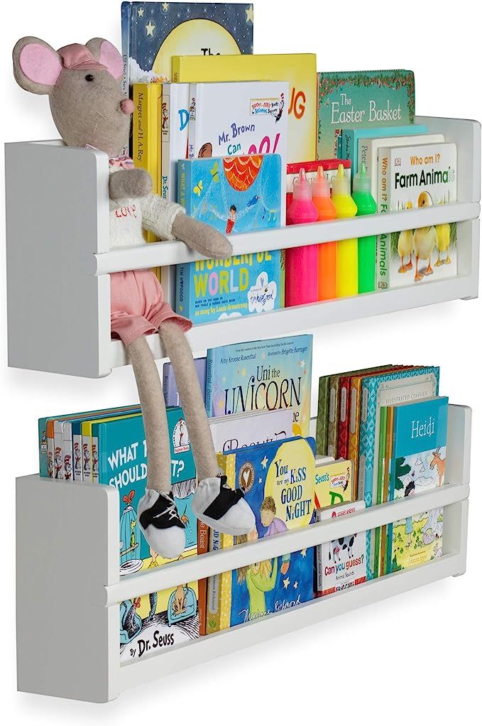 Brightmaison Polynez Floating Shelves for Wall & Book Storage for Nursery, Kids Room Multiuse Wal... | Amazon (US)