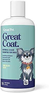 Great Coat Oatmeal Dog Shampoo - Moisturizing Shampoo for Dogs with Aloe Vera for Itchy, Dry, Sen... | Amazon (US)
