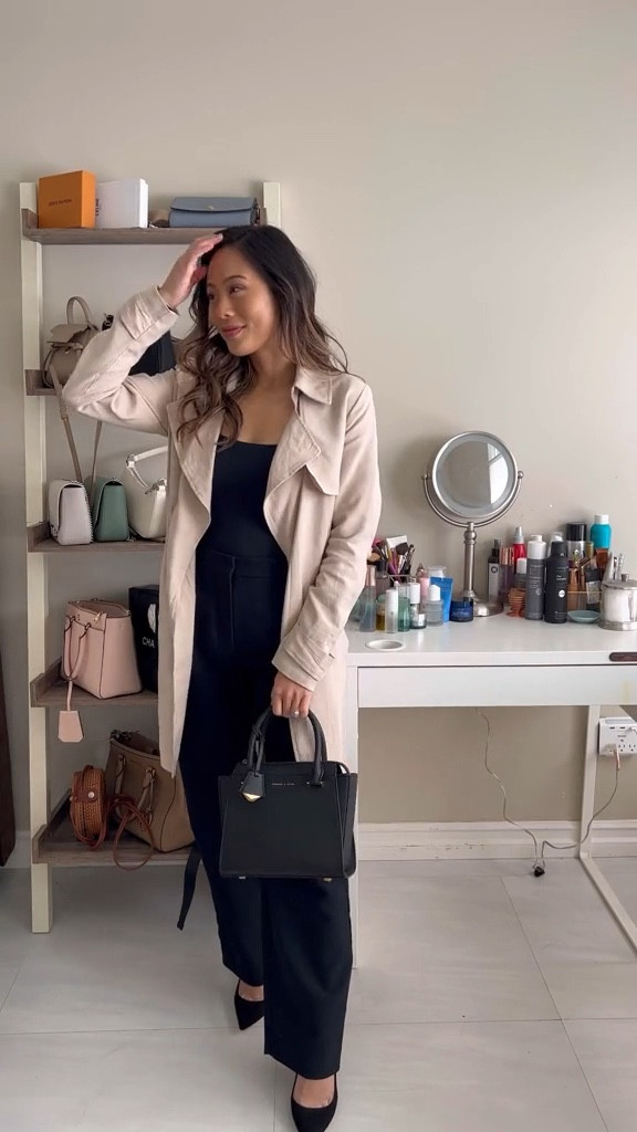 Smart casual outfit, beige trench coat, bodysuit, business casual outfit 

#LTKSeasonal #LTKworkwear