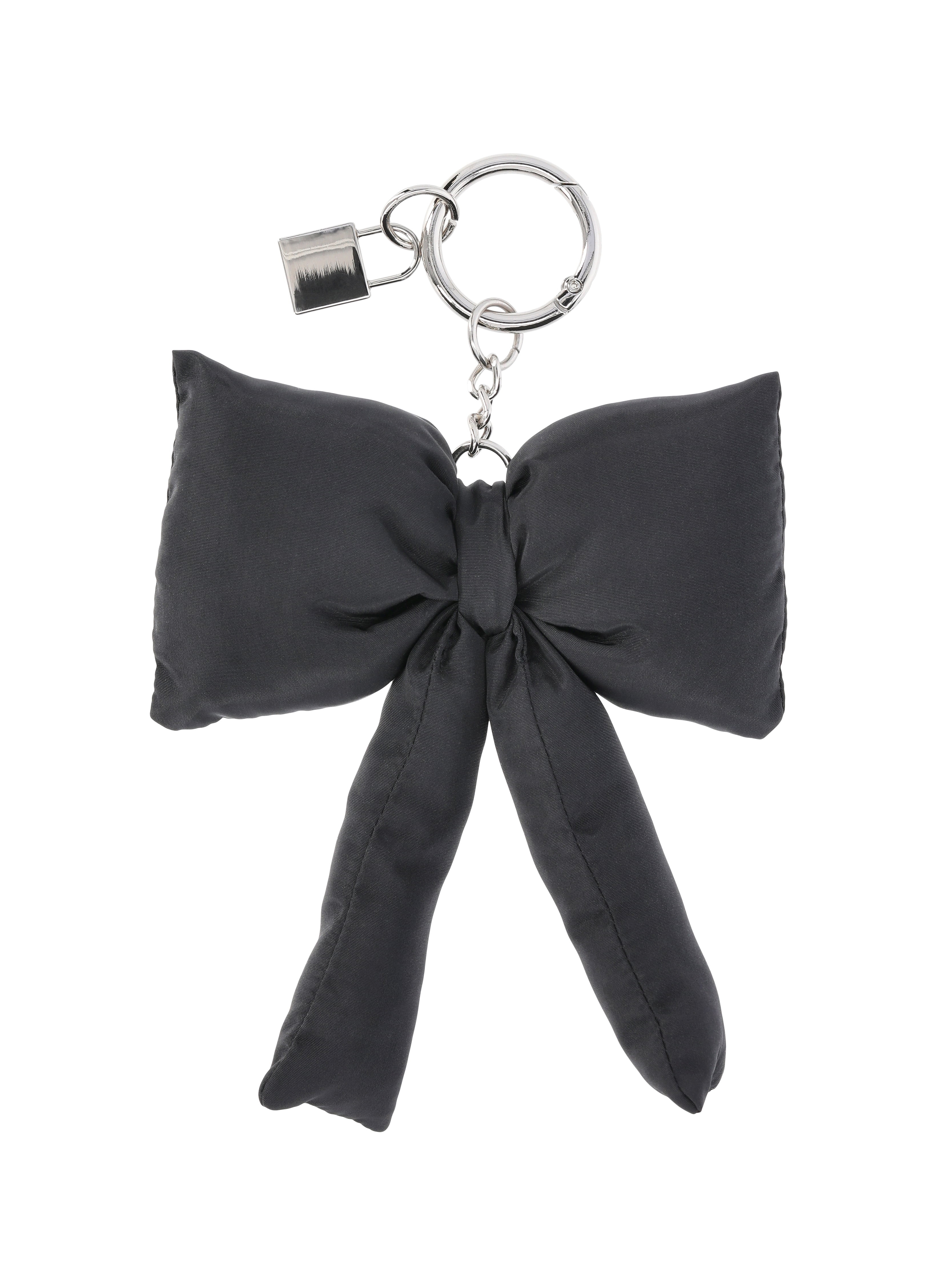 No Boundaries Women's Bag Charm, Black Puffer Bow - Walmart.com | Walmart (US)