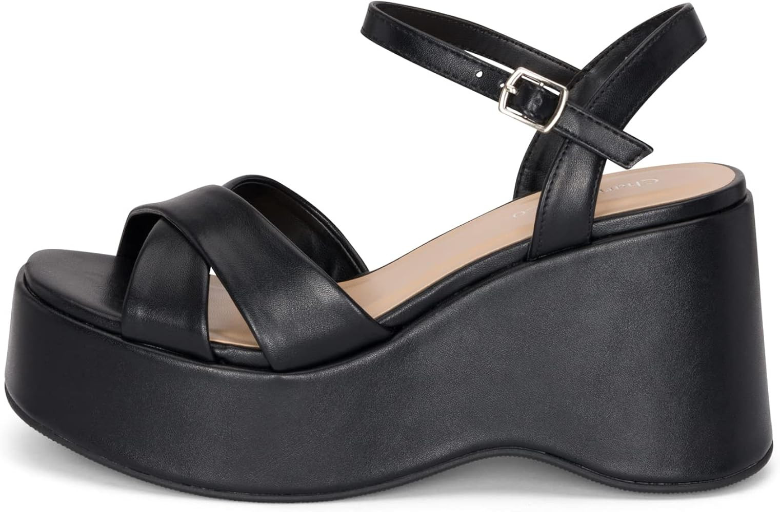 Chariot & Co -Daystar- Womens Open Toe Ankle Strap Wedges Heels Platform Trendy Summer Sandals | Amazon (US)