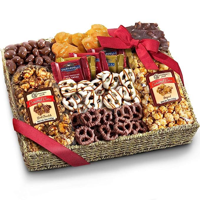 Chocolate Caramel and Crunch Grand Gift Basket for Christmas, Holiday, Snack, Business, Office an... | Amazon (US)