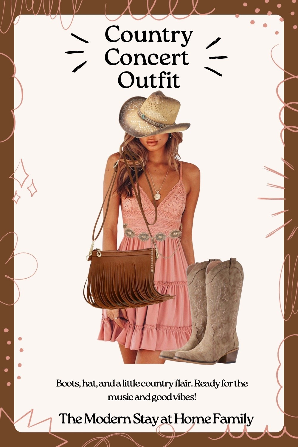Y’all, this country concert outfit is giving all the vibes! 🤠✨ Loving the mix of classic western boots, a flowy dress, and layered jewelry for the perfect country music look. Pair it with a cute hat and a fringe bag, and you’re ready for an unforgettable night under the lights. Comfort meets style, and this outfit is everything for a country concert, festival, or outdoor summer event!

country concert outfit, country music outfit, festival outfit ideas, western boots, flowy dress, fringe bag, country concert fashion, concert outfit inspo, summer festival outfit, country vibes outfit, country concert style, cute concert outfit, music festival look, country chic outfit, outdoor concert outfit

#LTKootd #LTKSaleAlert #LTKFestival