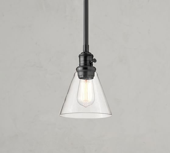 Flared Glass Pole Pendant | Pottery Barn (US)