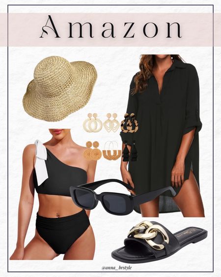 Amazon outfit ideas, oversized shirt, straw hat, sunglasses, summer earrings 

#LTKfindsunder100 #LTKfindsunder50