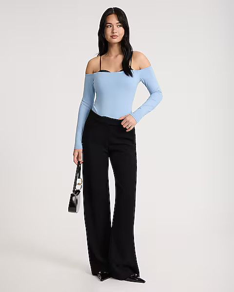 Body Contour Stretch Cotton Peekaboo Bra Bodysuit | Express