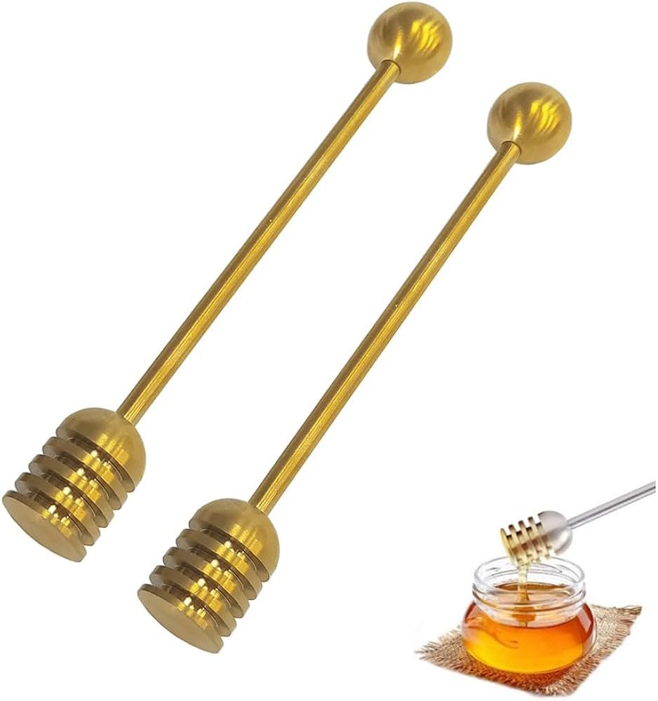 Stainless Steel Honey Dipper Stick, 6.3 Inch Honey Wand Server, Removable Honeycomb Stick for Hon... | Amazon (US)