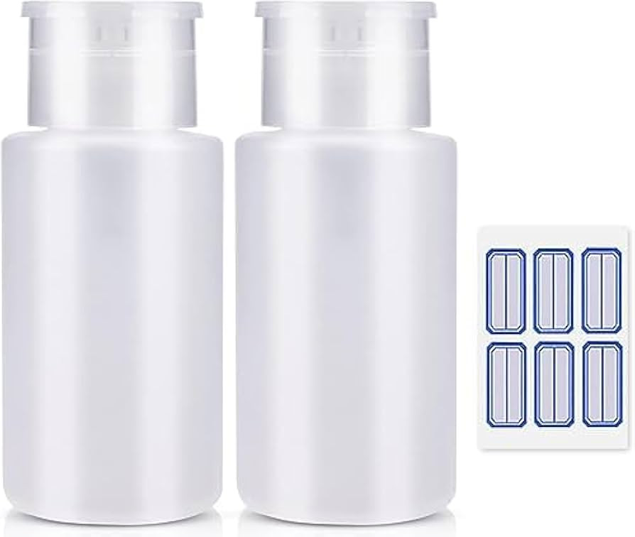NXJ INFILILA Acetone Pump Dispenser, Push Down Pump Dispenser 2 Pack Nail Polish Remover Pump Emp... | Amazon (US)