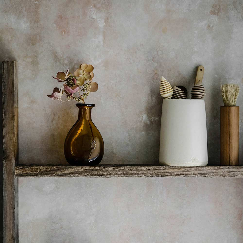 Petite Handblown Glass Bud Vase - Amber | Roan Iris