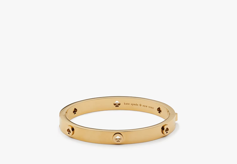 Kate Spade Spot The Spade Studded Hinged Bangle, Gold | Kate Spade Outlet
